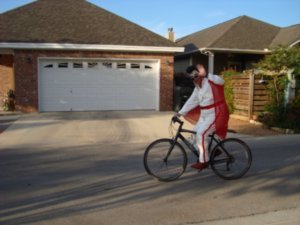 Elvis on a bike
