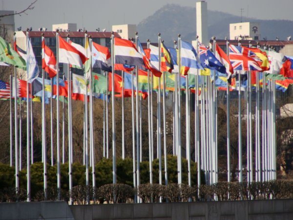 Flags at Olympic Park