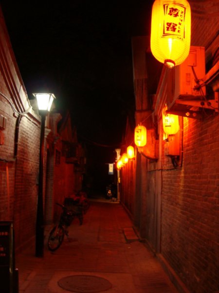 Hutong at night