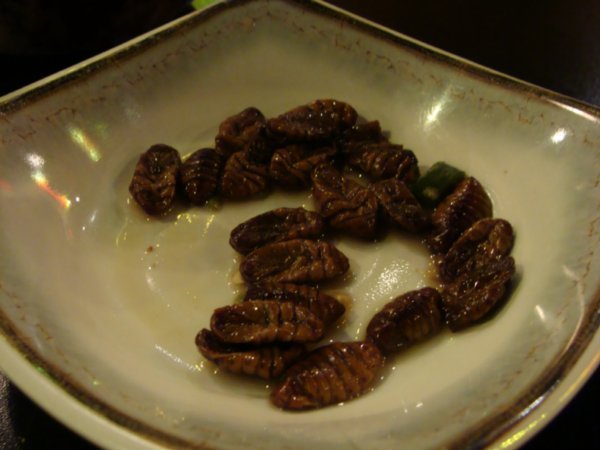 Silkworms... yummy