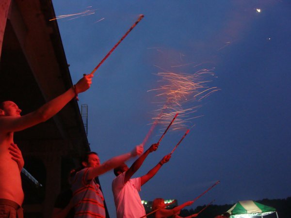 Our roman candle row!
