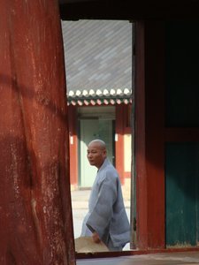 Monk at a temple in Southern S.Korea