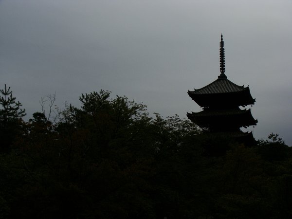 Pagoda overlooking town