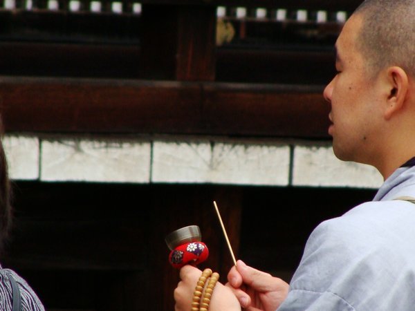 Buddhist ceremony at one of the temples