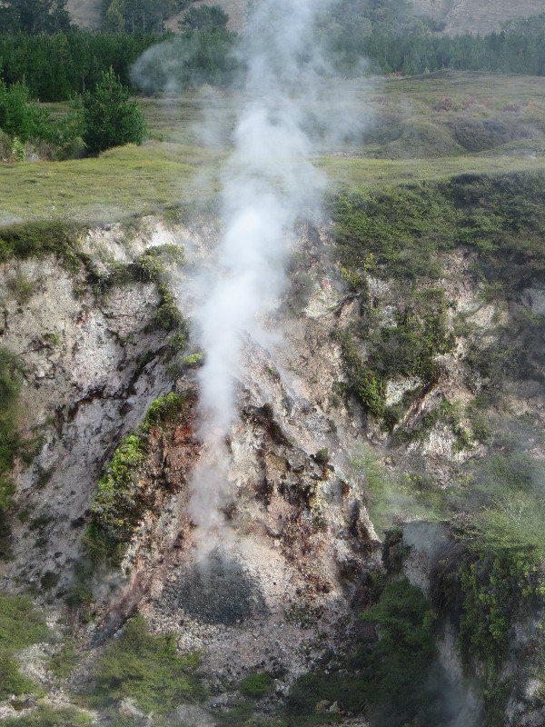 steaming crater
