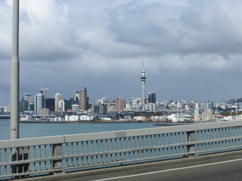 first view of Auckland Sky Tower