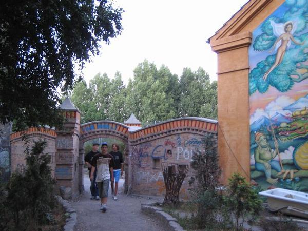 The entrance to Christiania...not much more attractive on the inside