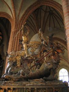 A famous statue in Stockholm of St. George the Dragon Slayer