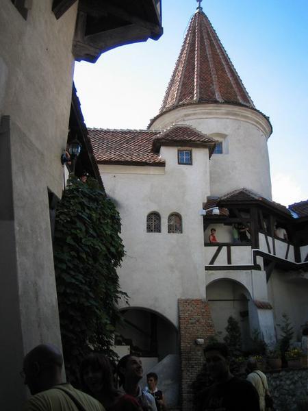 A shot from the courtyard inside Dracula's Castle