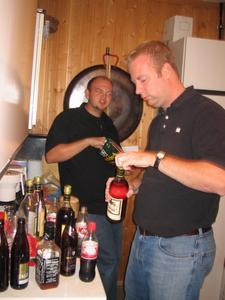 Ben and Alan mixing up a little cocktail they learned about in Erkheim