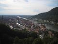 A view of Heidelberg from the castle hill 