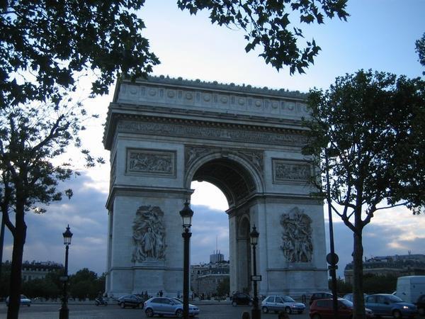 Arc de Triomphe, our first stop in Paris