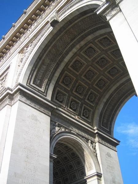The underside of Arc de Triomphe