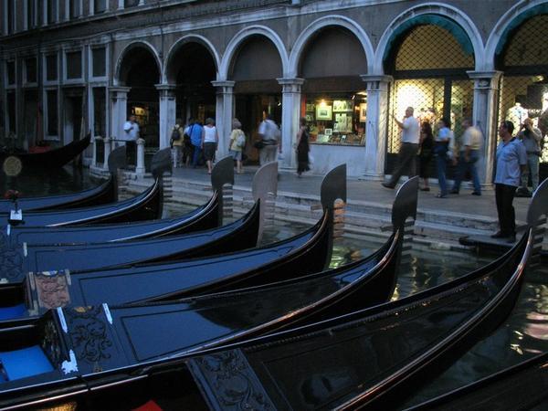 The famous Gondolas of Venice...and pricy too!