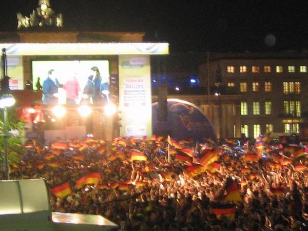 Germany won (3rd Place)!  Look at all those flags!  