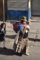 Woman in typical Bolivian dress