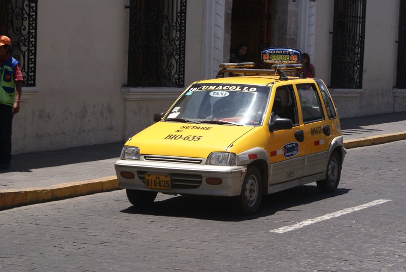 Typical ´Tico´ taxi that you see all over Peru