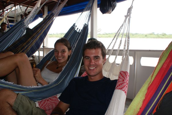 Relaxing in our hammocks