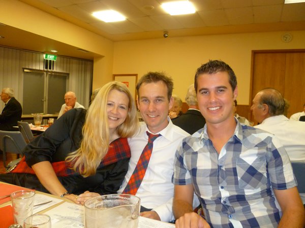 Penny, Cam and Tom at the Burn's Supper