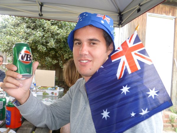Tom fully embracing Australia Day