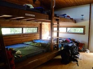 Bunks at one of the huts 