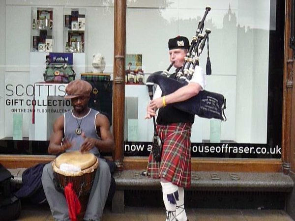 Bagpipes and bongo drums