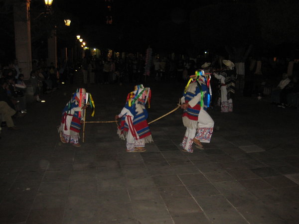 Purhepecha dancers in the square