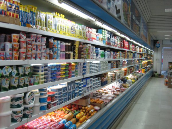 supermarket dairy aisle