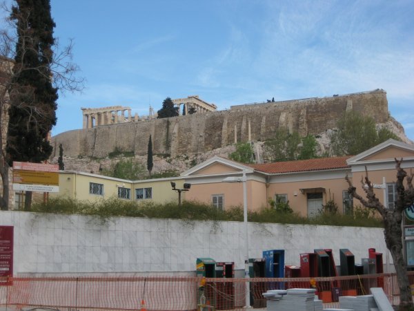 View of the Acropolis from the station
