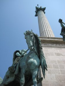 The Millennium Monument in Heroes' Square