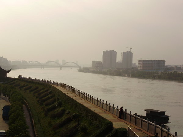 River and view of city