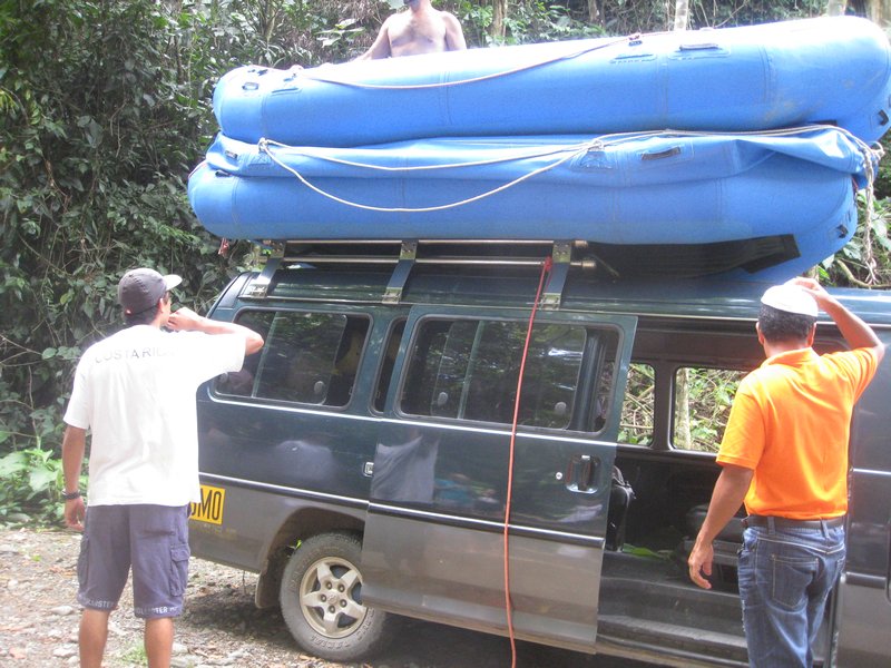 Our rafting van.