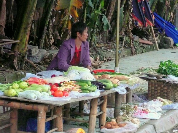 woman selling fruit and vegetables 