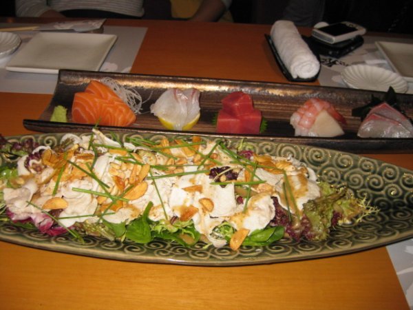 Sushi Kuu Sashimi and Salad