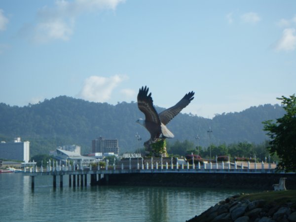 Sea eagle statue Lankawi port