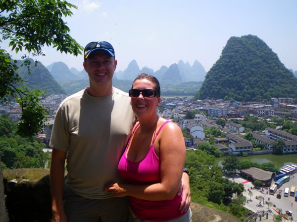 At top of Temple overlooking Yangshuo