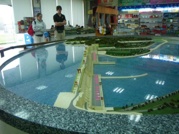Model of three gorges dam wall