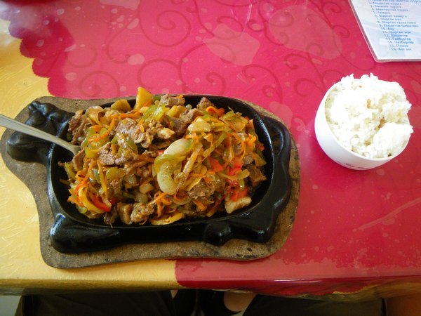 Our first taste of traditional mongolian food