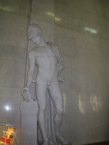 One of many nude statues inside the Hermitage
