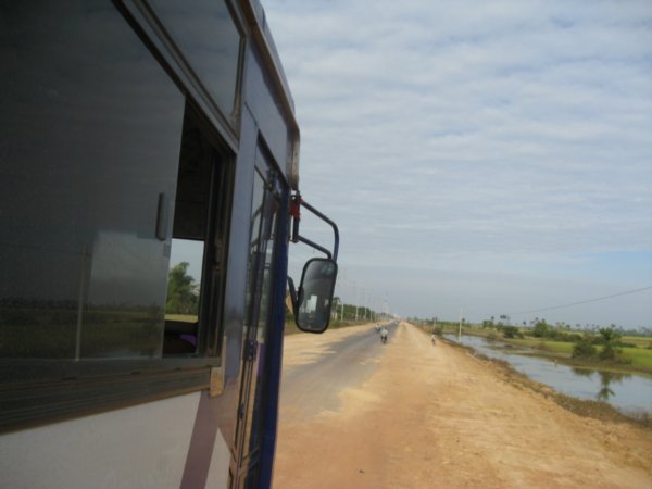 Our road to the Cambodian/Thai border... before it got bad!