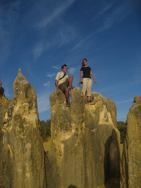 Up a rock at the Pinnacles