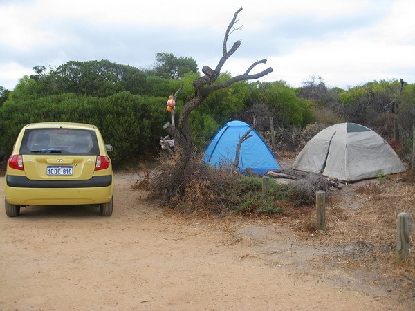 Our car and tents