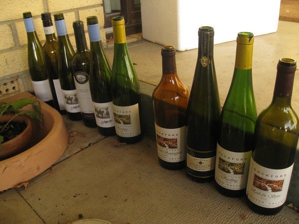 One night's drinking in the Barossa