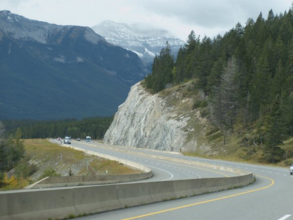 Cliffs along the road