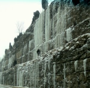 Kentucky - frozen waterfall