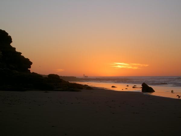 Sunset on the beach, El Ouatia