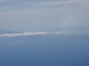 A view of Maui and Kauai