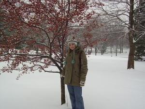 Vic in the snow at niagra!