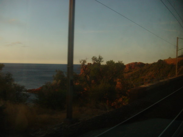 The Mediterranean Sea from the Train