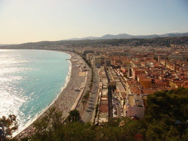View of Nice From Atop the Castle Hill (Colline de Chateau)